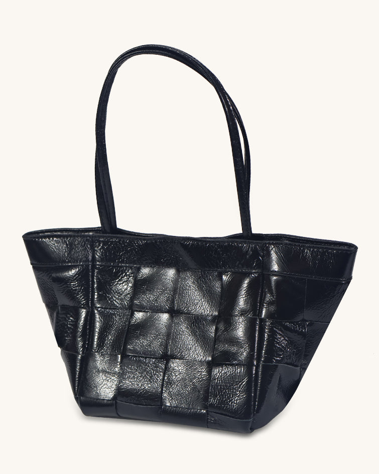 L-0011 Woven Leather Tote Bag Timeless Elegance in Versatile Hues