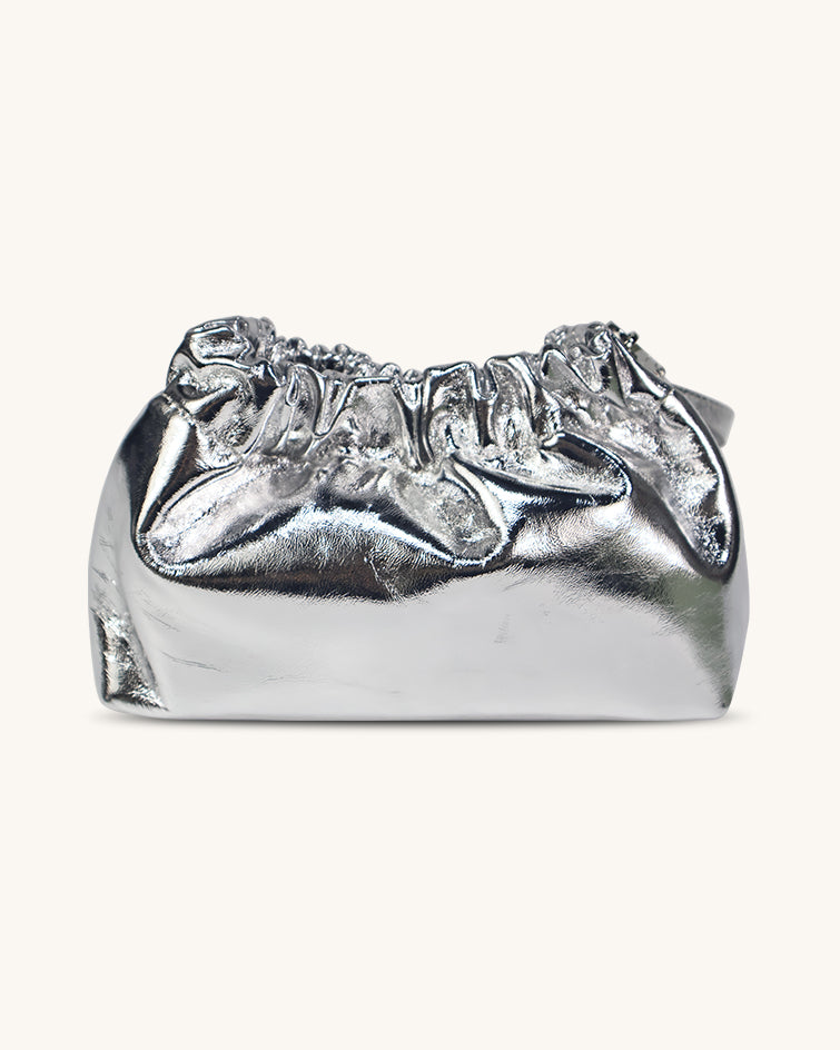 L-0010 Ruched Leather Shoulder Bag: Elevate Your Style with Versatile Hues