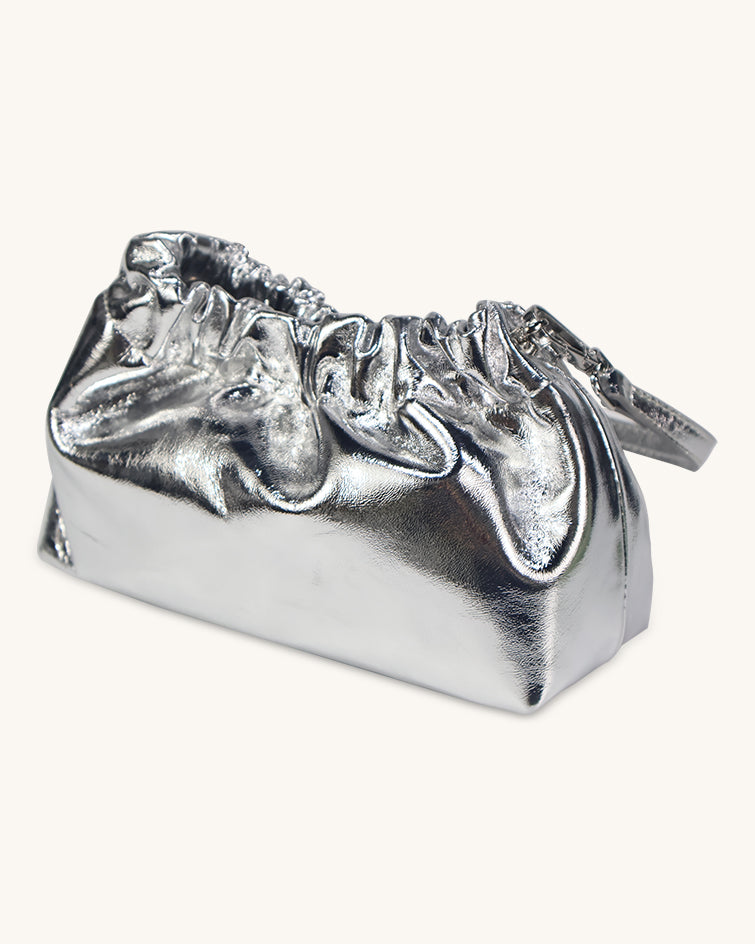 L-0010 Ruched Leather Shoulder Bag: Elevate Your Style with Versatile Hues