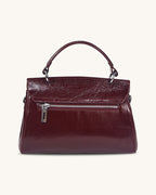 L-0003 Luxury Patent Leather Top Handle Bag Timeless Elegance in Rich Hues