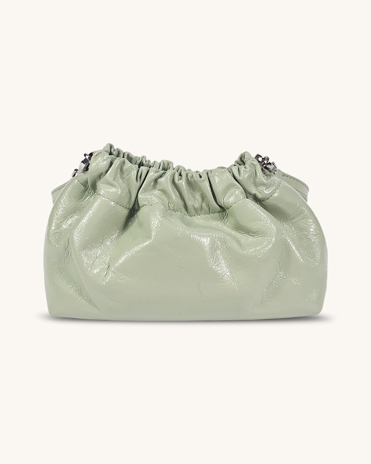 L-0010 Ruched Leather Shoulder Bag: Elevate Your Style with Versatile Hues