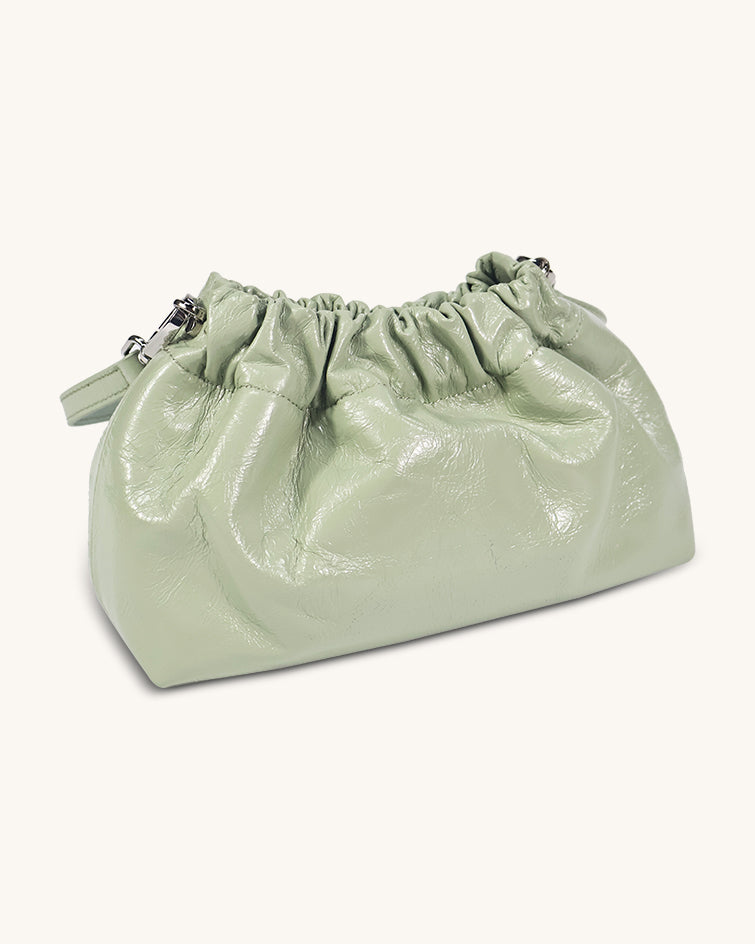 L-0010 Ruched Leather Shoulder Bag: Elevate Your Style with Versatile Hues