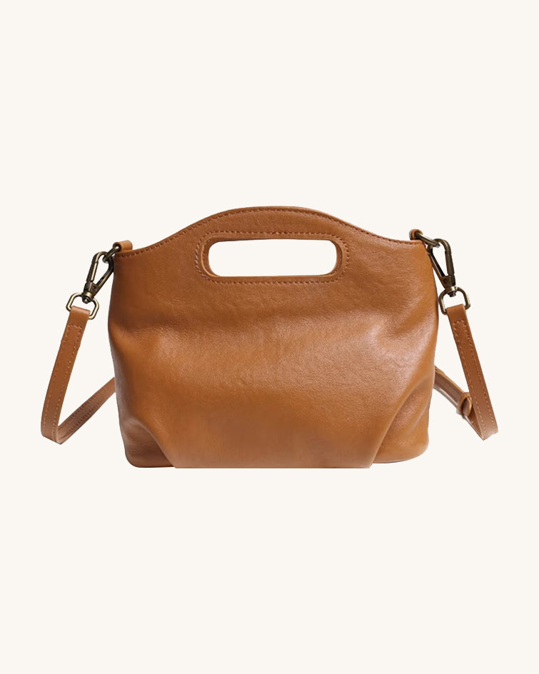 L-0017 Leather Top-Handle Crossbody Bag Versatile Styles for Every Look