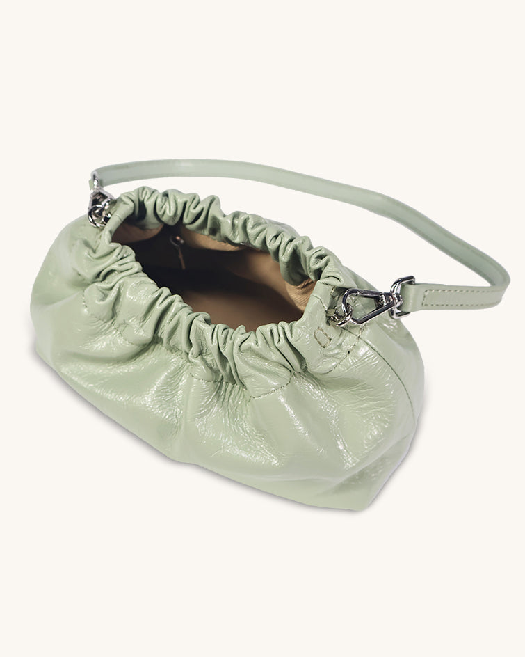 L-0010 Ruched Leather Shoulder Bag: Elevate Your Style with Versatile Hues