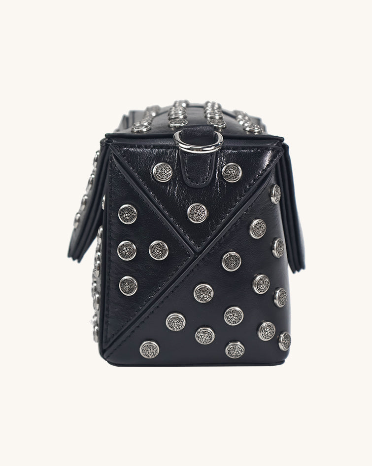 L-0007 Studded Leather Crossbody Bag