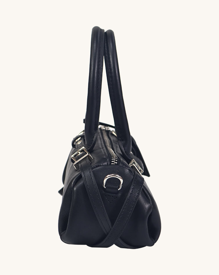 L-0005 Vintage Inspired Leather Barrel Bag Timeless Style for Every Occasion