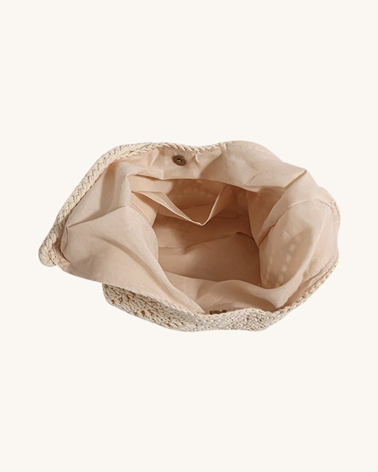 L-0023 Bohemian Crochet Tote Bag: Effortless Style for Beach & Everyday