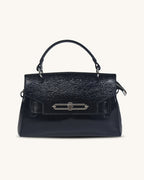 L-0003 Luxury Patent Leather Top Handle Bag Timeless Elegance in Rich Hues