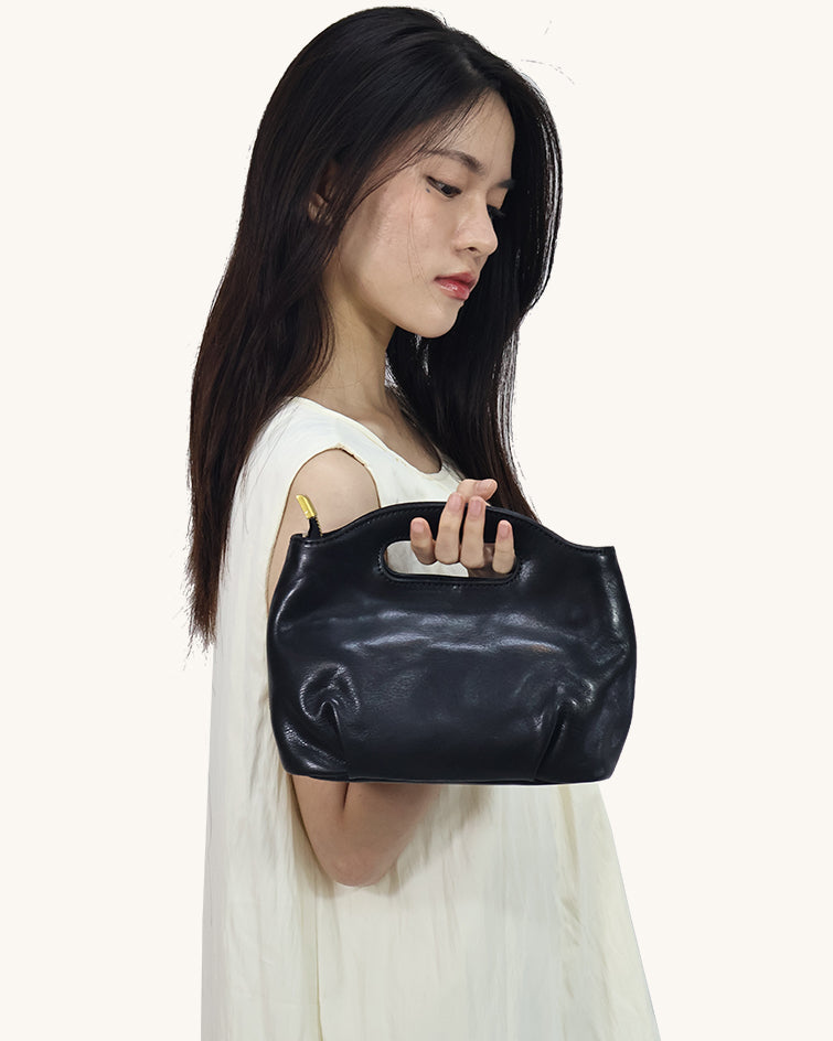 L-0017 Leather Top-Handle Crossbody Bag Versatile Styles for Every Look