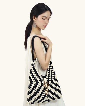 L-0024 Bohemian Woven Tote Bag Artisanal Style for Every Occasion