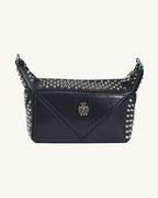 L-0006 Edgy Studded Leather Crossbody Bag: Make a Bold Style Statement