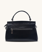 L-0003 Luxury Patent Leather Top Handle Bag Timeless Elegance in Rich Hues